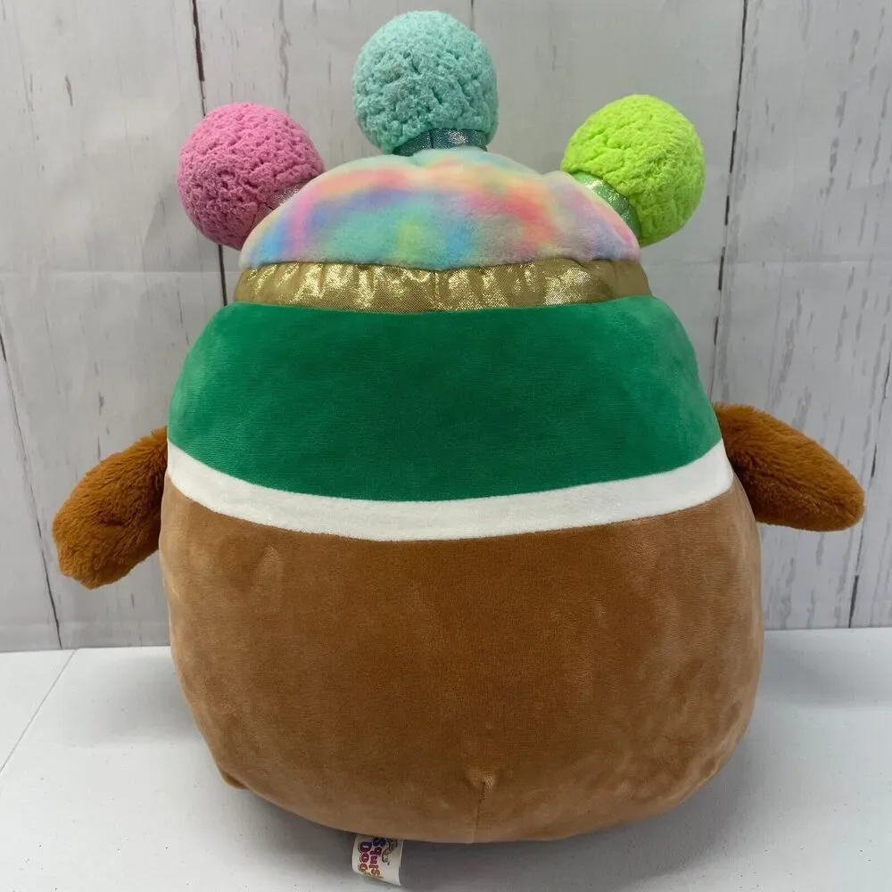 Squishmallow Squish-Doos 16in Avery The Mallard Duck Multicolor Pom Pom Hair - Picture 3 of 12